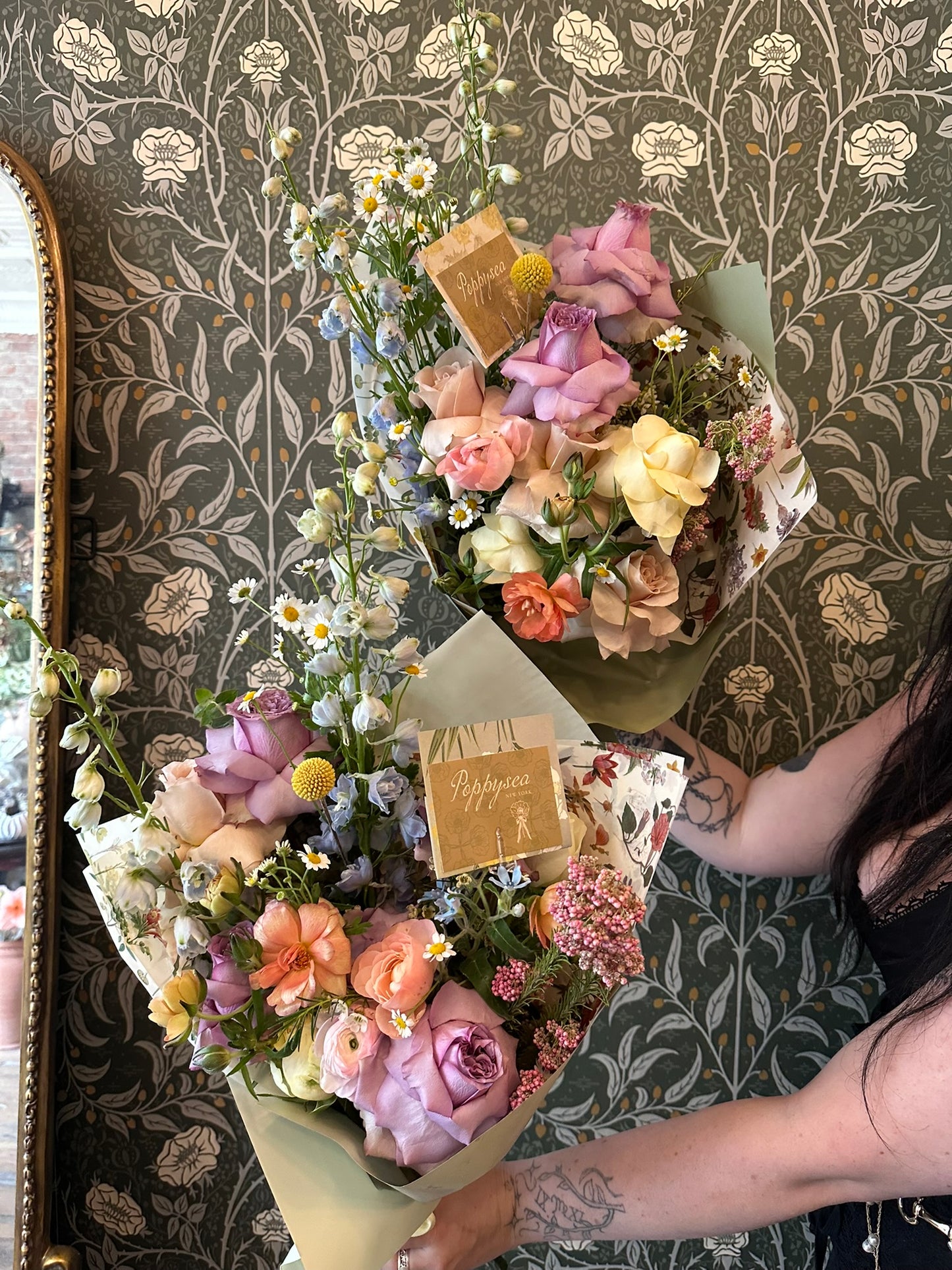 Beneath autumn skies | poppysea wrapped bouquet