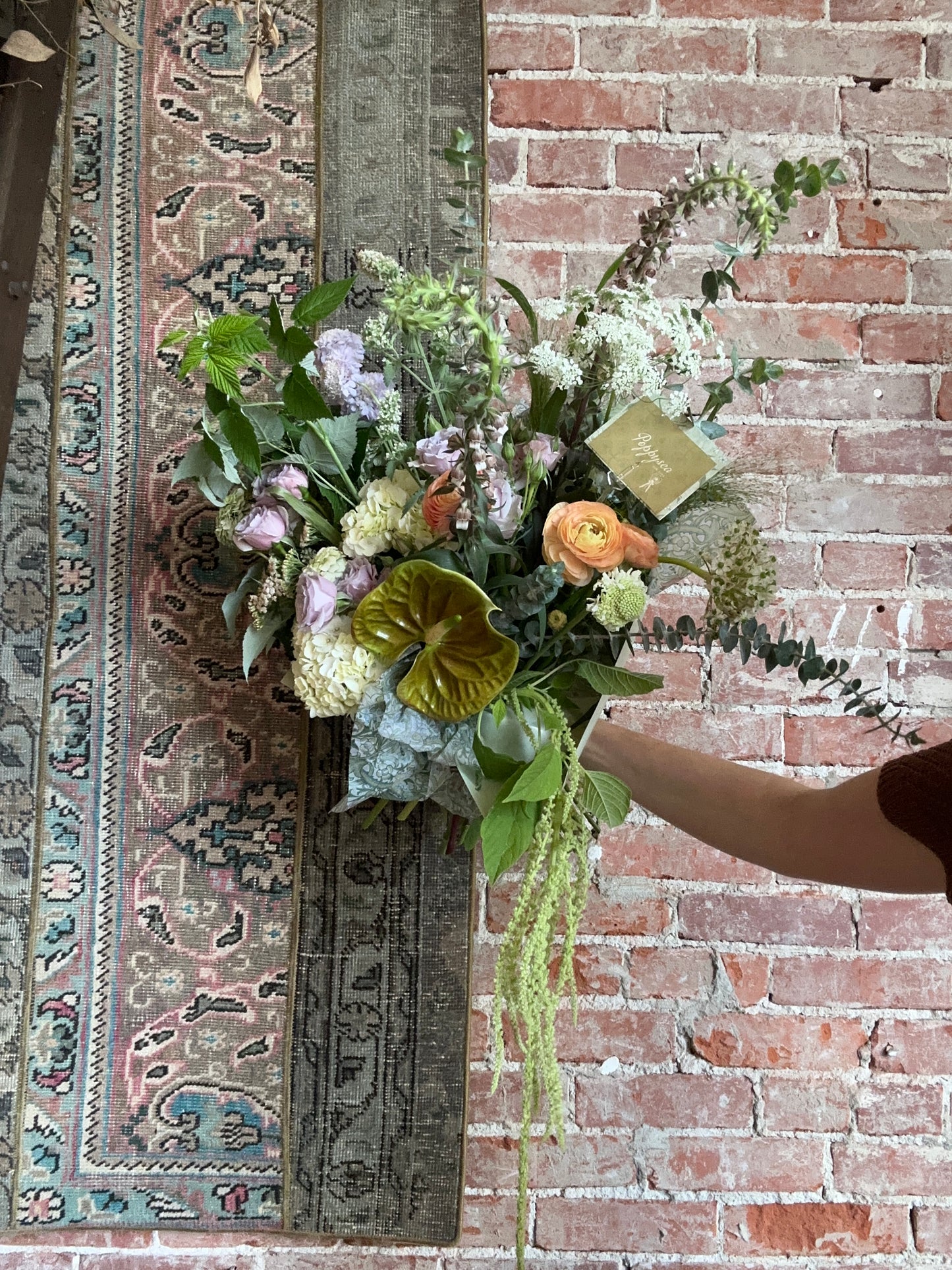 Beneath autumn skies | poppysea wrapped bouquet