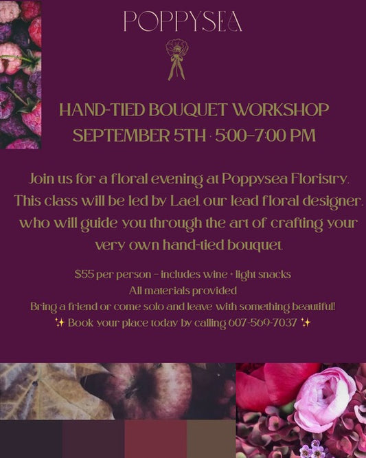 BOUQUET WORKSHOP | poppysea large vintage romance hand-tied bouquet