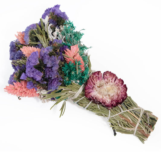 6" Summer Floral Smudge Wand